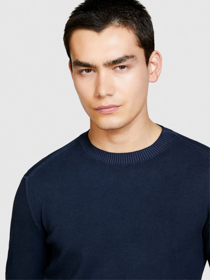 Ombre sweater - men's crew neck sweaters - Dark Blue | Sisley image number 5
